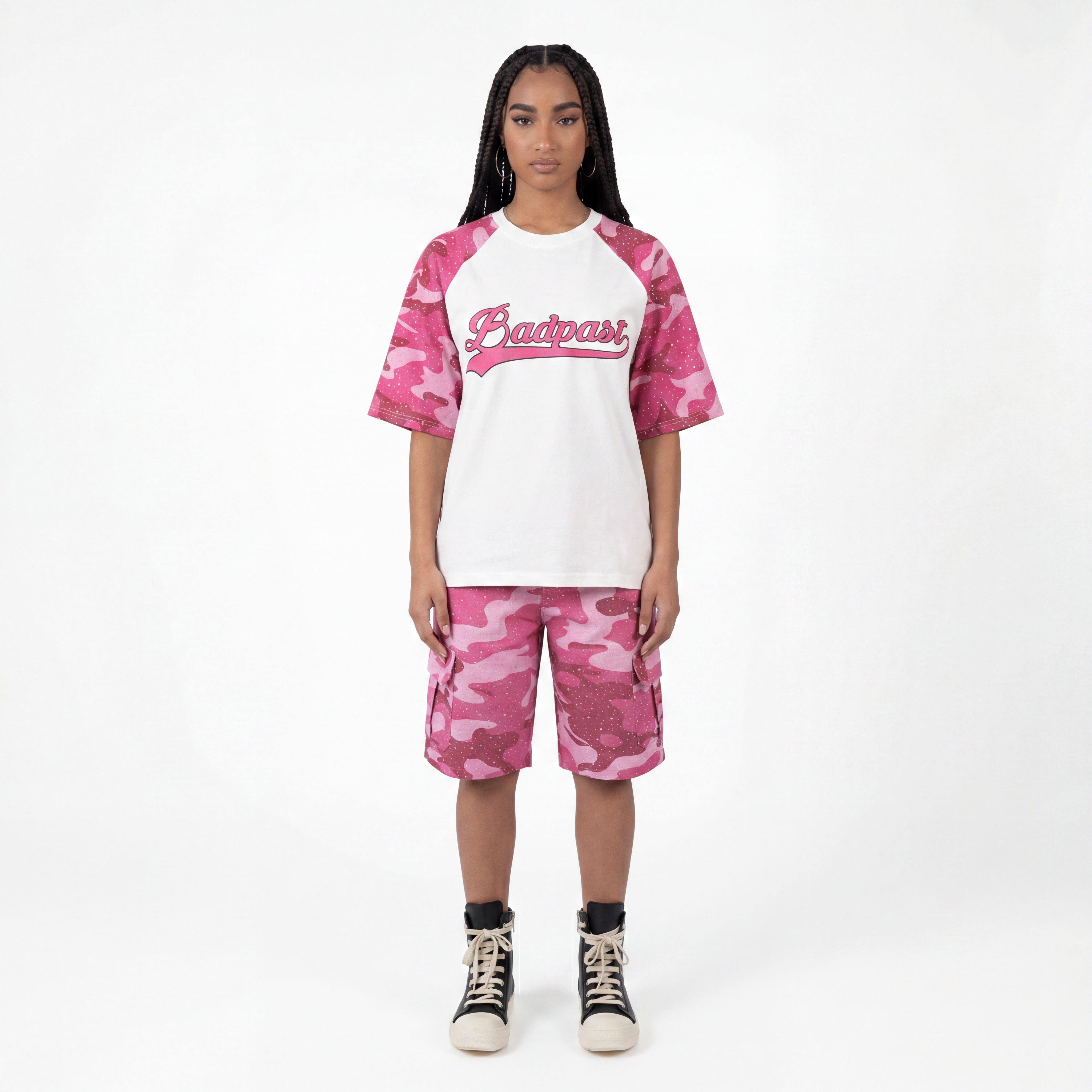Camo Rhinestone Shorts